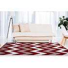 Tapete Para Sala Renaissance Zig Zag 10 Vermelho 2,00x2,50m -