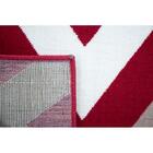 Tapete Para Sala Renaissance Zig Zag 10 Vermelho 2,00x2,50m -