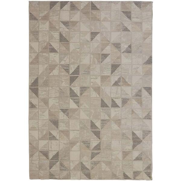 Tapete Para Sala Rimma Cornner Bege E Cinza 3,00x4,00m - São