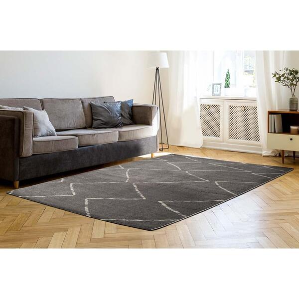 Tapete Para Sala Sanford 05 Cinza 1,40x2,00m - Edantex