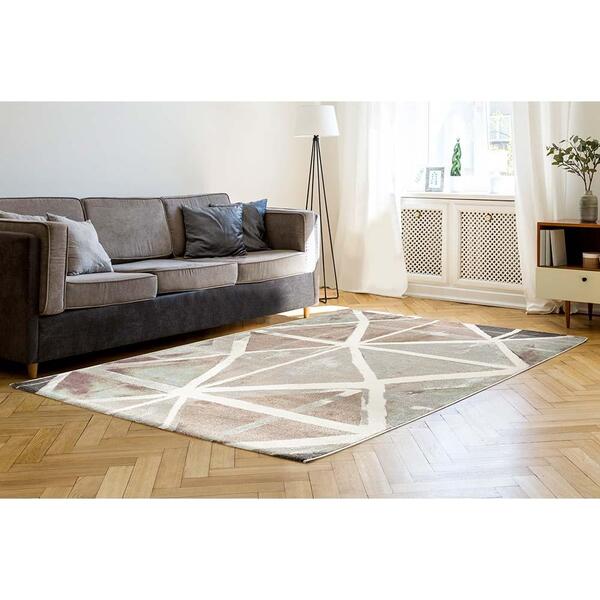 Tapete Para Sala Sanford 06 Bege-marrom 1,40x2,00m - Edantex