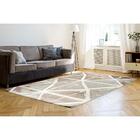 Tapete Para Sala Sanford 06 Bege-marrom 2,00x2,50m - Edantex