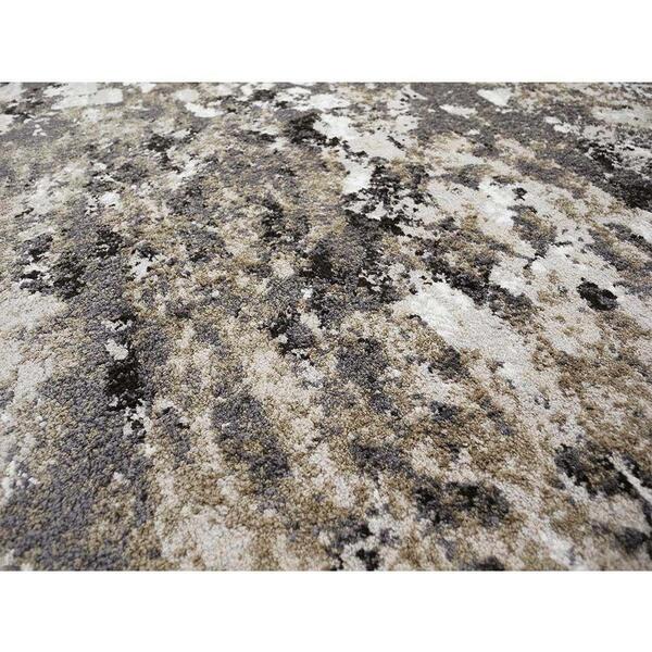 Tapete Para Sala Santorini 563 Cinza-bege-branco 2,00x2