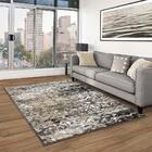 Tapete Para Sala Santorini 563 Cinza-bege-branco 2,00x2