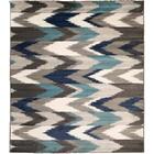 Tapete Para Sala Sena 03 Bege-azul 1,00x1,40m - Edantex