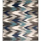 Tapete Para Sala Sena 03 Bege-azul 2,00x2,50m - Edantex