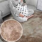 Tapete Para Sala Shaggy Pelo Alto Felpudo 2x2m Casa Dona Bege