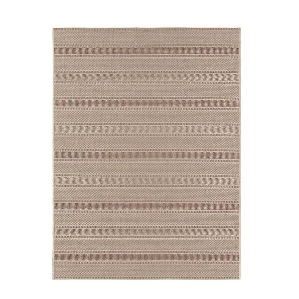 Tapete Para Sala Sisal Eco-nature Riscas 87 Bege-marrom 2,50x