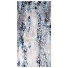 Tapete Para Sala Soft Abstrato 2 Azul 1,50x2,00m - Qaza