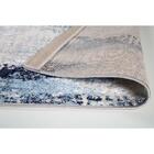 Tapete Para Sala Soft Abstrato 2 Azul 1,50x2,00m - Qaza