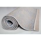 Tapete Para Sala Soft Abstrato Azul 1,50x2,00m - Qaza