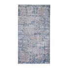 Tapete Para Sala Soft Abstrato Azul 1,50x2,00m - Qaza