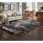 Tapete Para Sala Soft Abstrato Preto 1,50 X 2,00 - Pelo Baixo