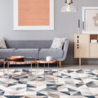 Tapete Para Sala Turco Edantex Condor Des.4 - 140x200cm Azul