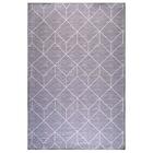 Tapete Para Sala Zig Zag Cinza 1,00x1,50m - Tapetes Qaza