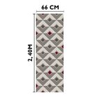 Tapete Passadeira 66 X 240cm Antiderrapante Sem Pelo Geométri
