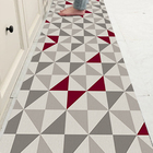 Tapete Passadeira 66 X 240cm Antiderrapante Sem Pelo Geométri