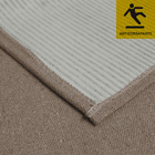 Tapete Passadeira Antiderrapante Bege Coração Preto 45x140cm