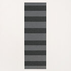Tapete Passadeira Antiderrapante Chumbo Listrado Preto 45x140