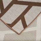 Tapete Passadeira Antiderrapante Losangos Marrom 45x140cm