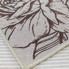 Tapete Passadeira Areia 45x140cm Flores/marrom - Antiderrapan