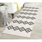 Tapete Passadeira Boho Ponto Cruz 45x140cm Natural/preto - An