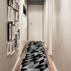 Tapete Passadeira Corredor Geométrico Black & Gray Casa Meva