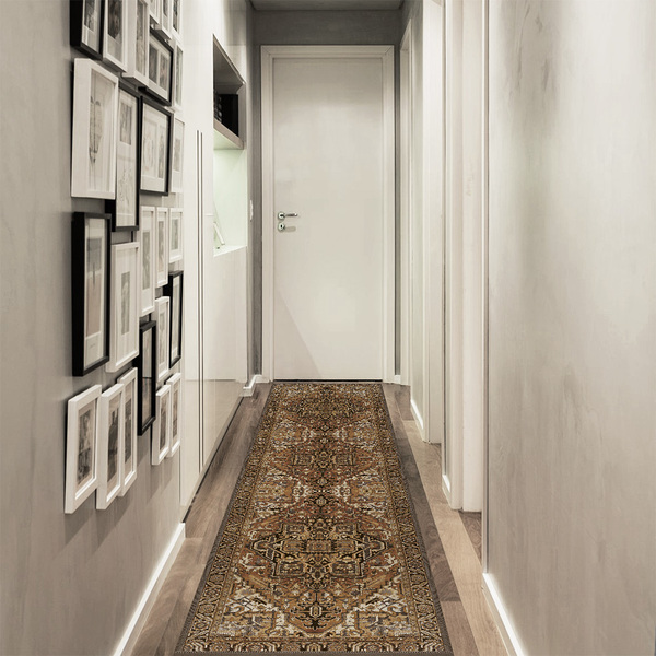 Tapete Passadeira Corredor Marrom Dna Home Antiderrapante 240