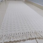 Tapete Passadeira Cru 0.50x1.40 Com Franjas Passarinho