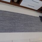 Tapete Passadeira Cru E Cinza Listrado 0.80x1.50