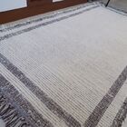 Tapete Passadeira Cru E Marrom Felpudo 0.80x1.50