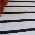 Tapete Passadeira Cru E Preto Listrado 0.47x2.00