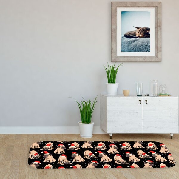 Tapete Passadeira De Natal Pug Natalino Único