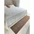 Tapete Passadeira Em Carpete 0,50x2,00 Paquet Tacos Marrom