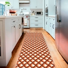 Tapete Passadeira Lins Antiderrapante-laranja-60 X 250