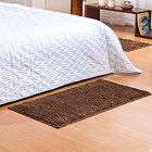 Tapete Passadeira para Quarto Lisa Marrom 1,2m x 66cm com Apl