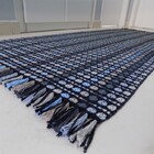 Tapete Passadeira Preto E Azul 0.60x2.00 Bolinha