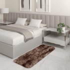 Tapete Passadeira Quarto Antiderrapante Mesclado Marrom 50 X