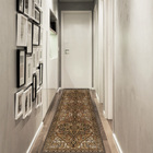 Tapete Passadeira Quarto Moderno Retangular Persa Marrom 240x