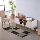 Tapete Passadeira Sisal Lancer Preto 700x66cm