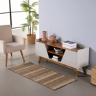 Tapete Passadeira Sisal Mescla 500x66cm Para Casa