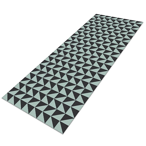 Tapete Passadeira Xafic Com Antiderrapante-preto-50 X 180