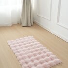 Tapete Pelo Alto Ondulado Waves 50x90cm Jolitex Rosa