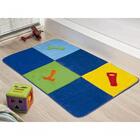 Tapete Pelúcia Colorido Infantil Decorativo 1,20m X 74cm Anti
