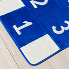 Tapete Pelúcia Números Amarelinha Azul Menino Lúdico 1,20m X