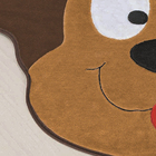 Tapete Pelúcia Para Quarto Infantil Bebê Cachorro 1,18m X 78c