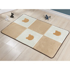 Tapete Pelucia Passadeira Para Quarto Criança Urso Bege