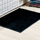 Tapete Peludo de Quarto Preto 1m x 50cm Antiderrapante