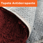 Tapete Peludo Moderno Para Quarto 200x140cm Casen Vermelho