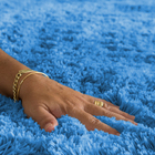 Tapete Peludo Para Quarto E Sala 200x240cm Azul Casen